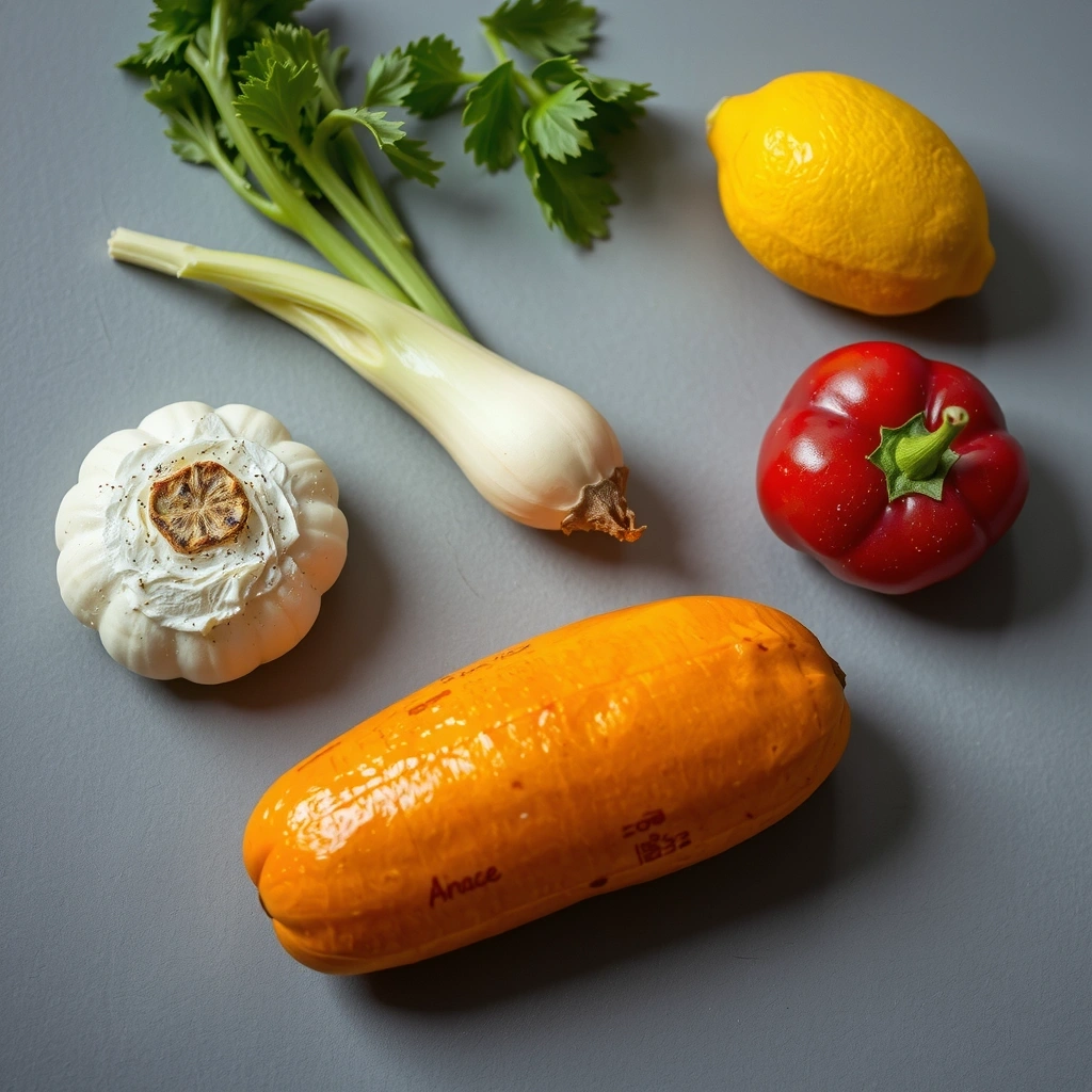 Frisches Obst und Gemüse als Hintergrundmotiv